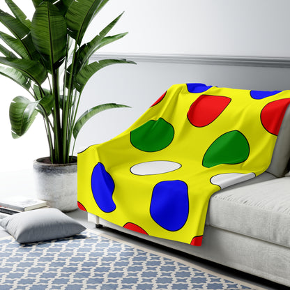 Central African Republic Retro Polka Dots Blanket Throw