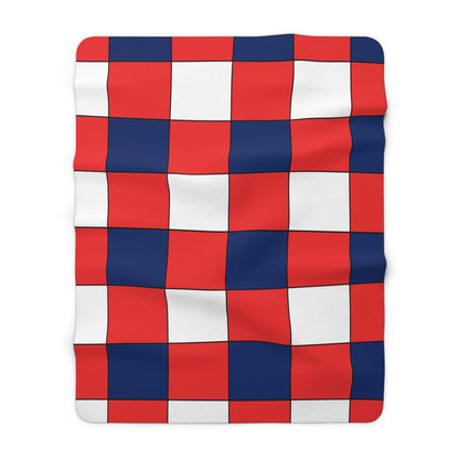 Svalbard And Jan Mayen Retro Check Blanket Throw