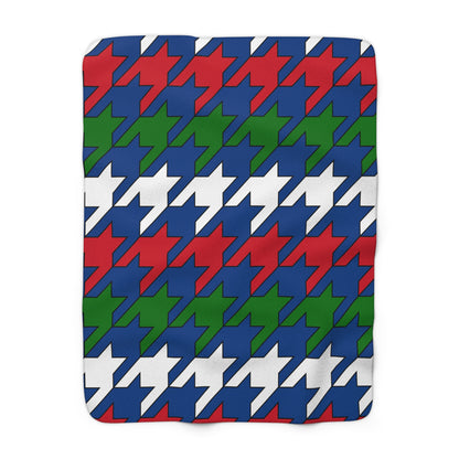 Belize Retro Houndstooth Blanket Throw