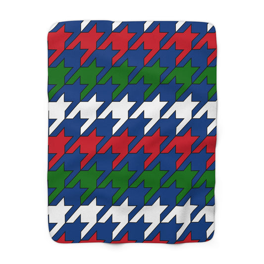 Belize Retro Houndstooth Blanket Throw