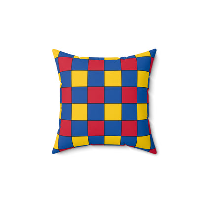 Aland Islands Retro Check Cushion Pillow