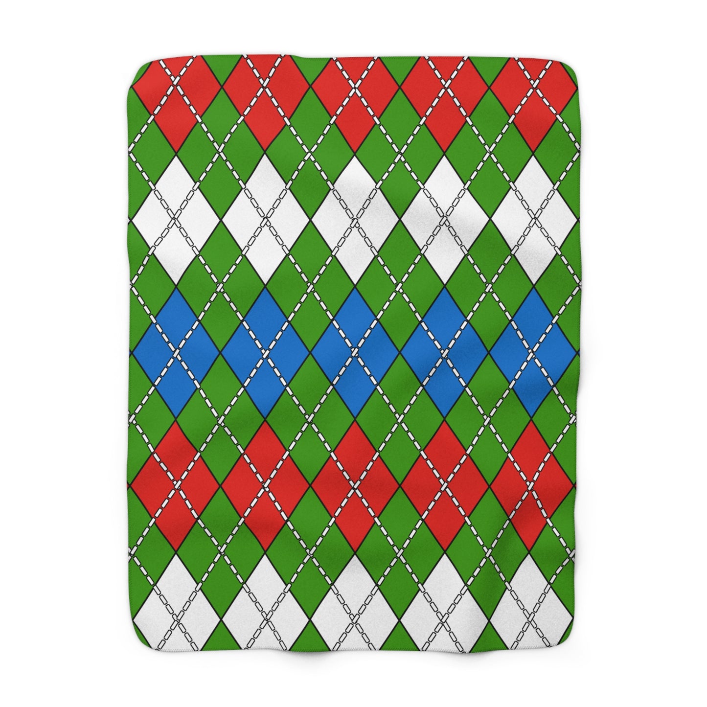 Equatorial Guinea Retro Argyle Blanket Throw