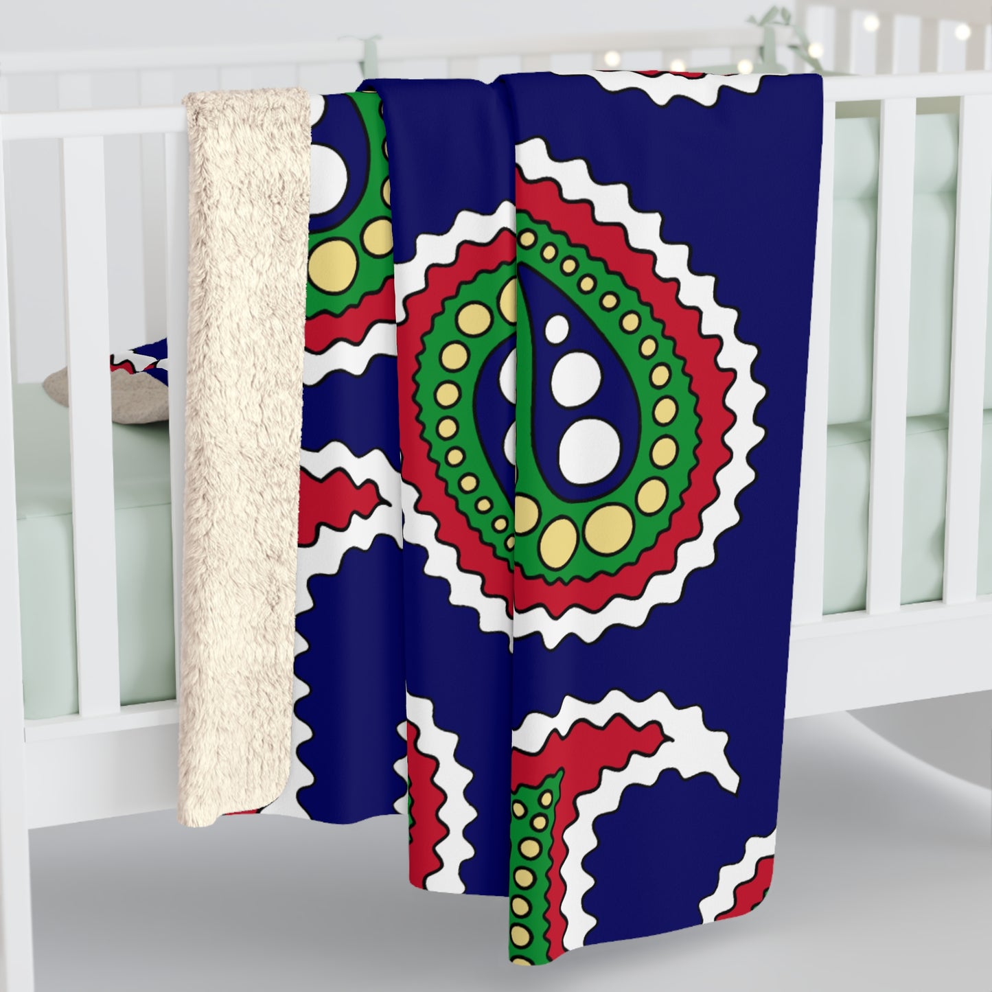 Cayman Islands Retro Paisley Blanket Throw