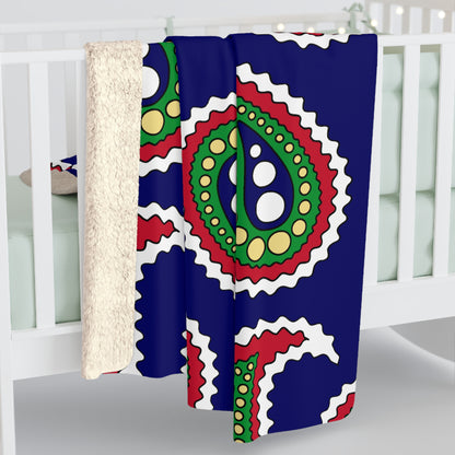 Cayman Islands Retro Paisley Blanket Throw