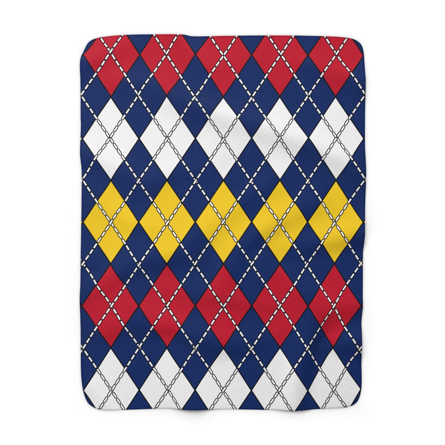 Turks And Caicos Islands Retro Argyle Blanket Throw