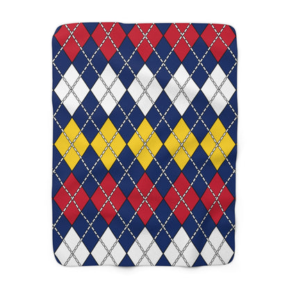 Turks And Caicos Islands Retro Argyle Blanket Throw