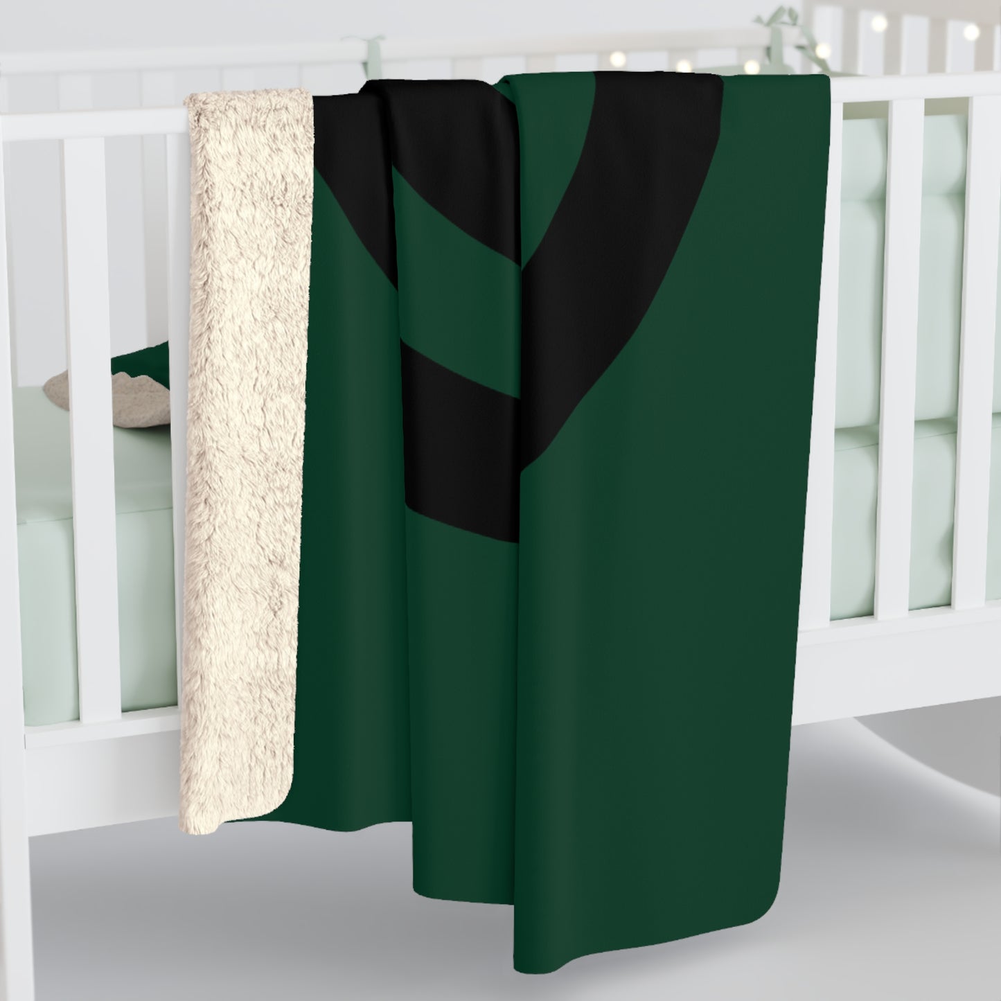 Dark Green, Black Retro Target Blanket Throw