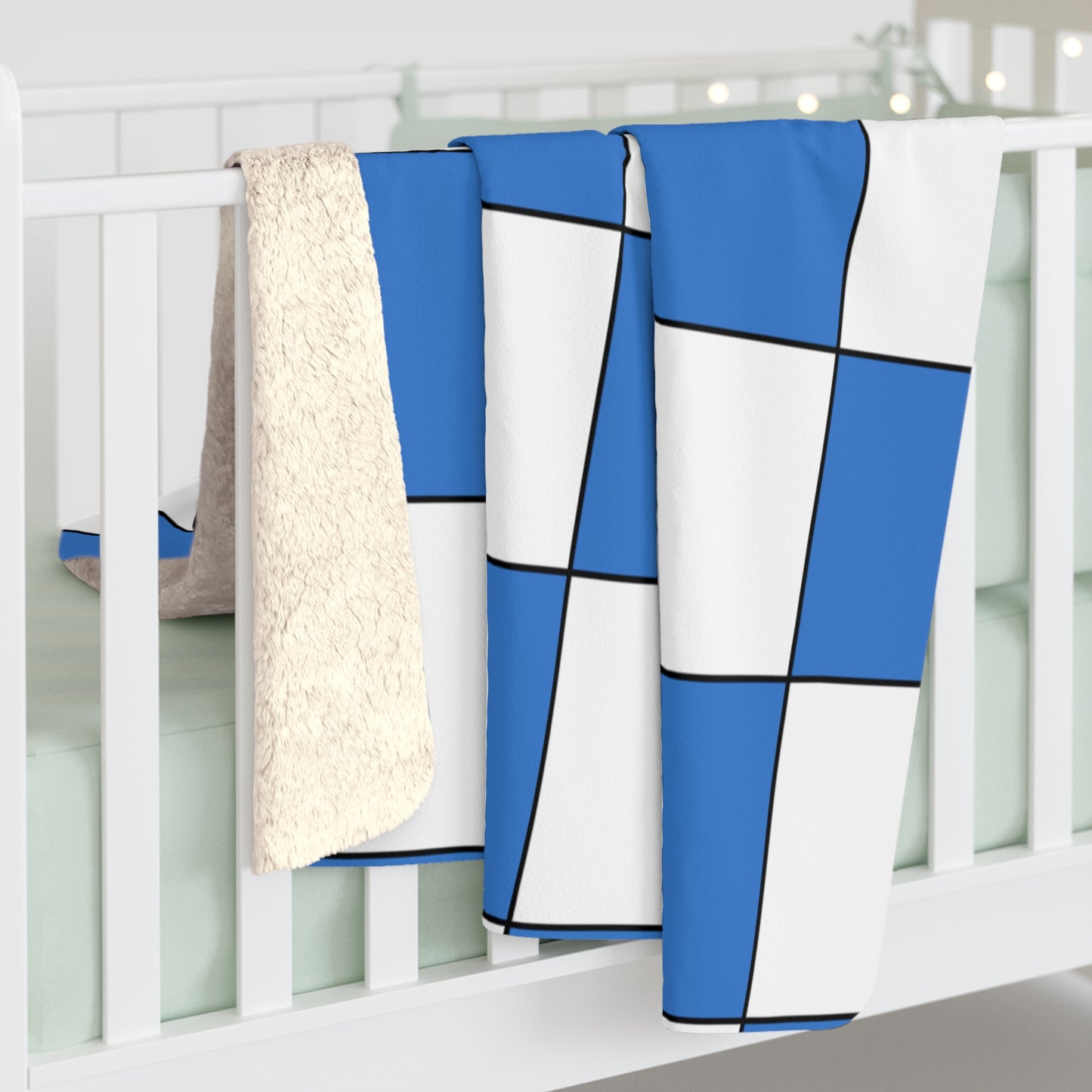 Antarctica Retro Check Blanket Throw
