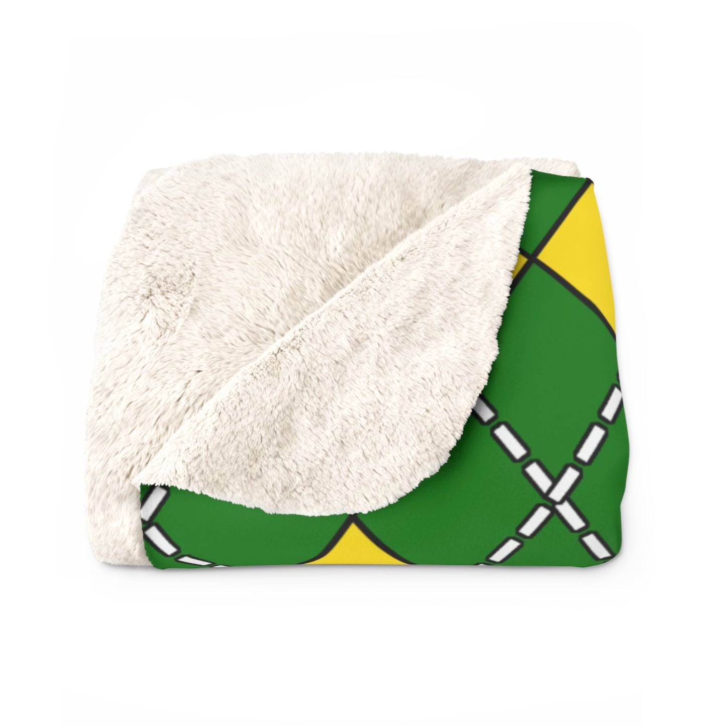 Cocos Islands Retro Argyle Blanket Throw