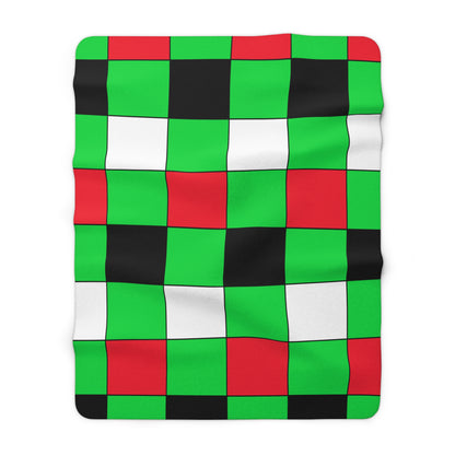 Kuwait Retro Check Blanket Throw
