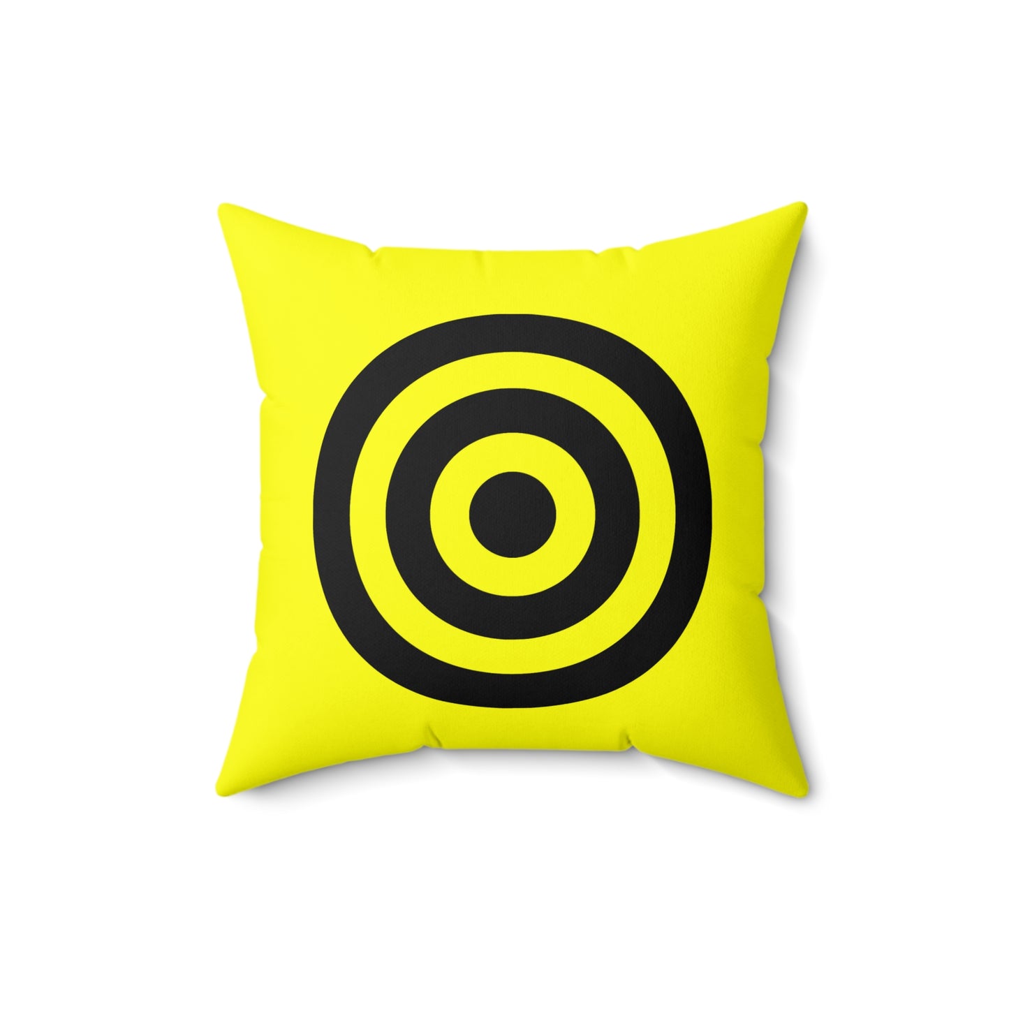 Yellow, Black Retro Target Cushion Pillow
