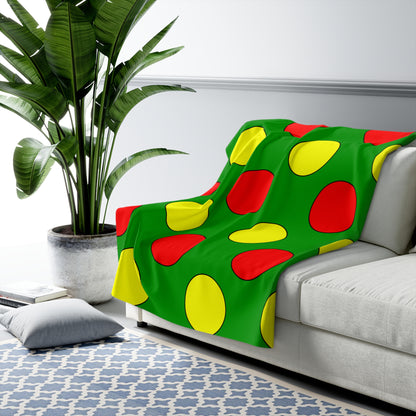 Guinea Retro Polka Dots Blanket Throw