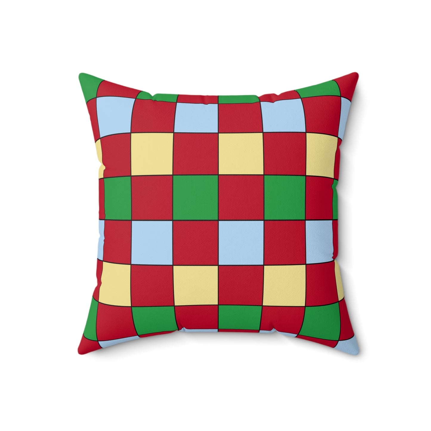Eritrea Retro Check Cushion Pillow