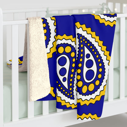Bosnia And Herzegovina Retro Paisley Blanket Throw