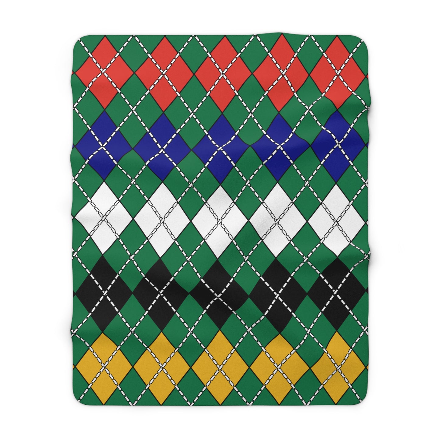 South Africa Retro Argyle Blanket Throw