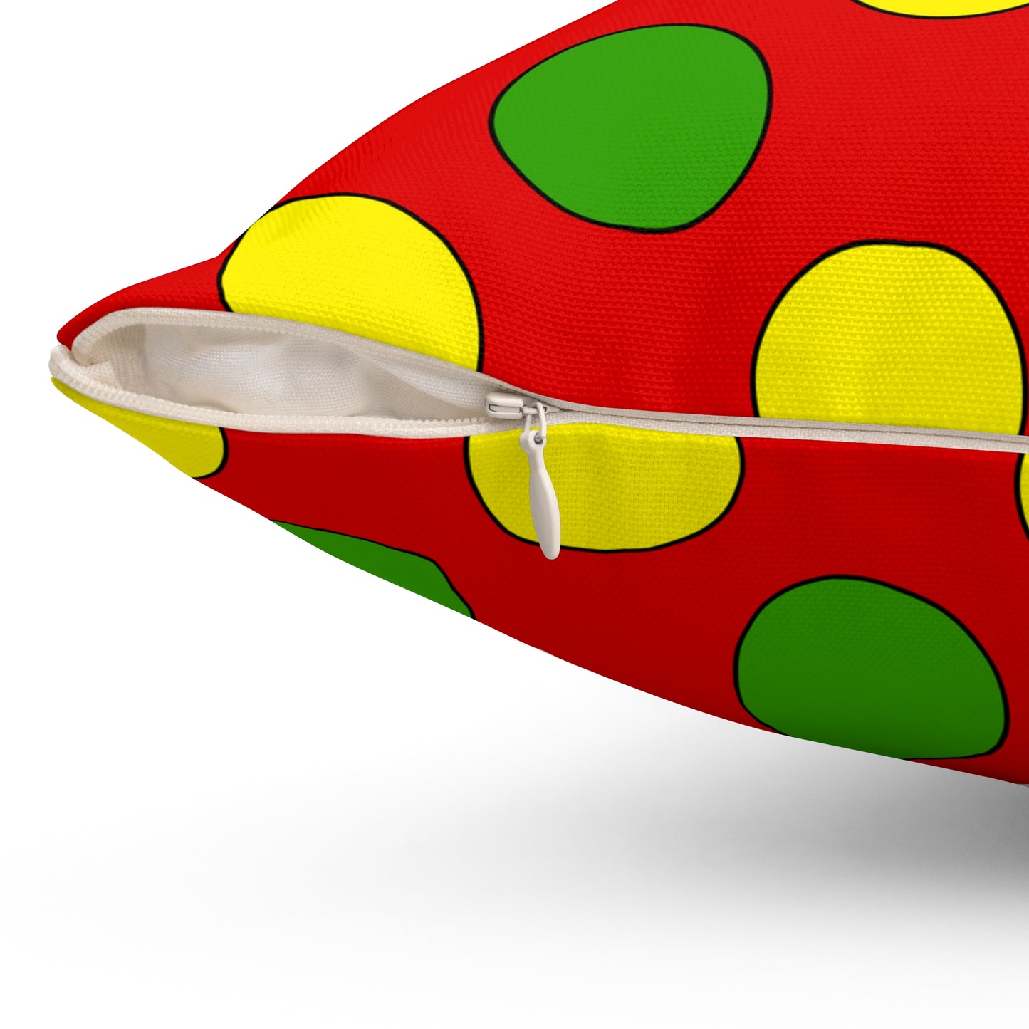 Burkina Faso Retro Polka Dots Cushion Pillow