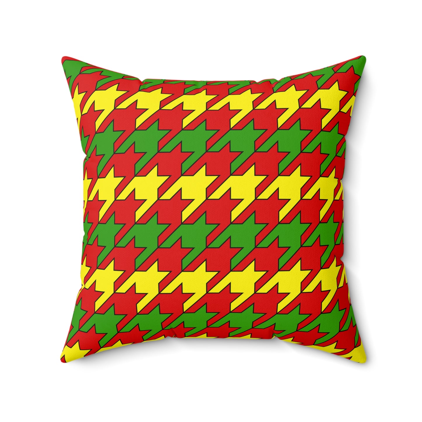 Burkina Faso Retro Houndstooth Cushion Pillow