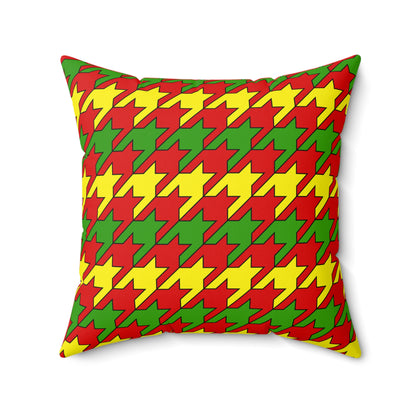 Burkina Faso Retro Houndstooth Cushion Pillow
