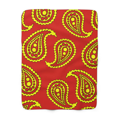 Vietnam Retro Paisley Blanket Throw