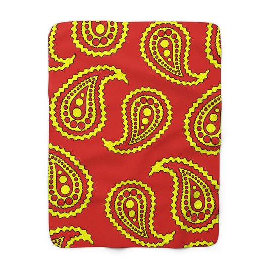 Vietnam Retro Paisley Blanket Throw