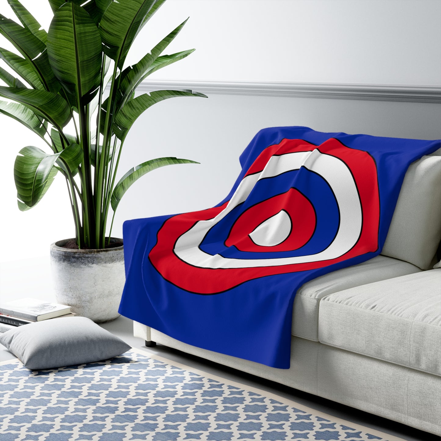 Cambodia Retro Target Blanket Throw