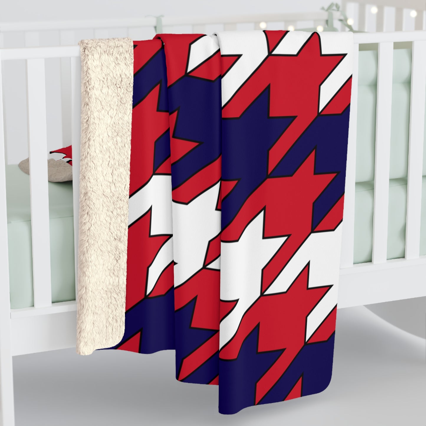 Bermuda Retro Houndstooth Blanket Throw