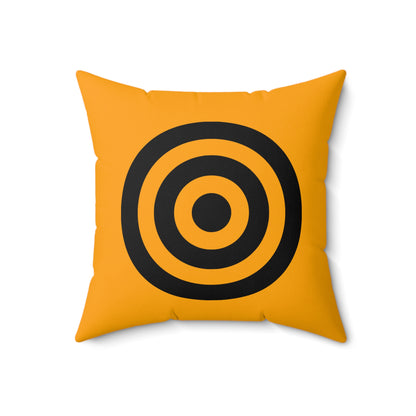 Orange, Black Retro Target Cushion Pillow