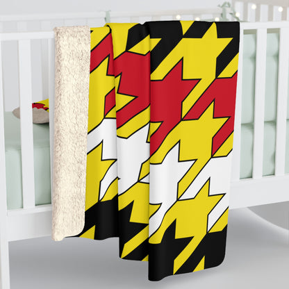 Brunei Darussalam Retro Houndstooth Blanket Throw