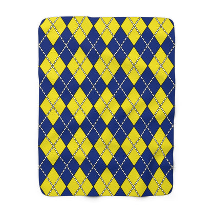 Curacao Retro Argyle Blanket Throw