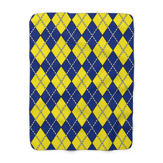 Curacao Retro Argyle Blanket Throw