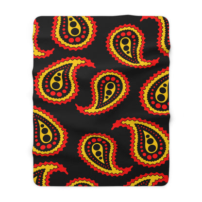 Papua New Guinea Retro Paisley Blanket Throw