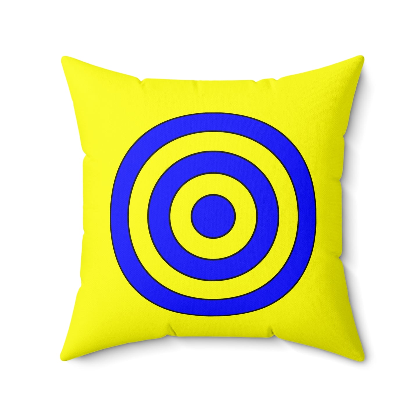 Yellow, Blue Retro Target Cushion Pillow