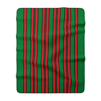Turkmenistan Retro Stripes Blanket Throw