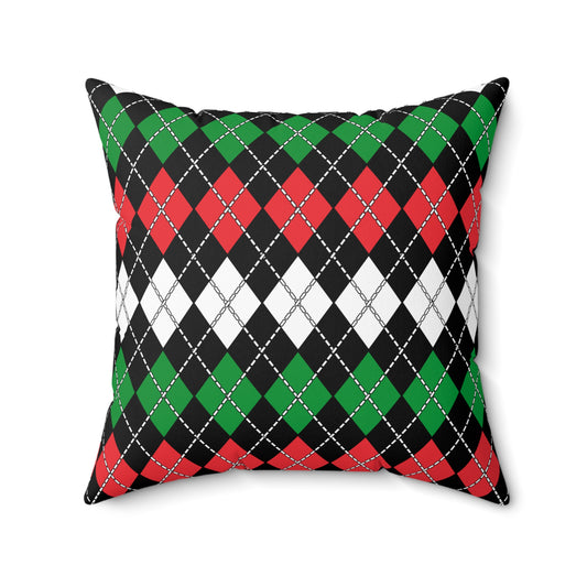 Palestine Retro Argyle Cushion Pillow