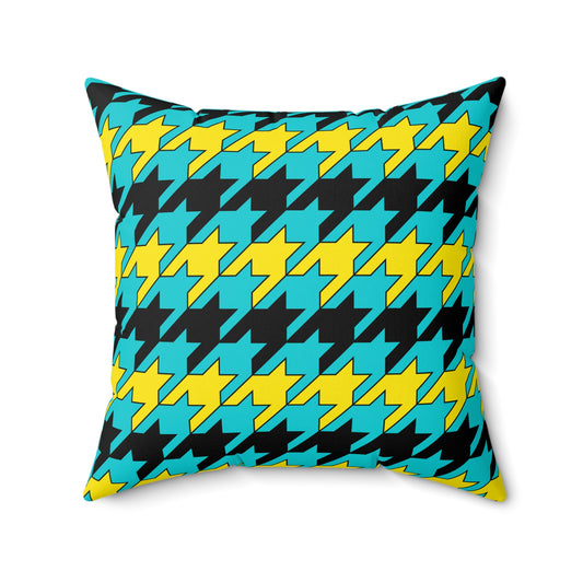 Bahamas Retro Houndstooth Cushion Pillow