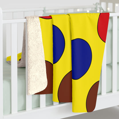 Ecuador Retro Polka Dots Blanket Throw