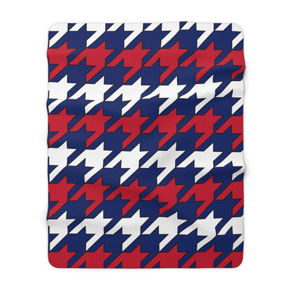 Ascension Island Retro Houndstooth Blanket Throw