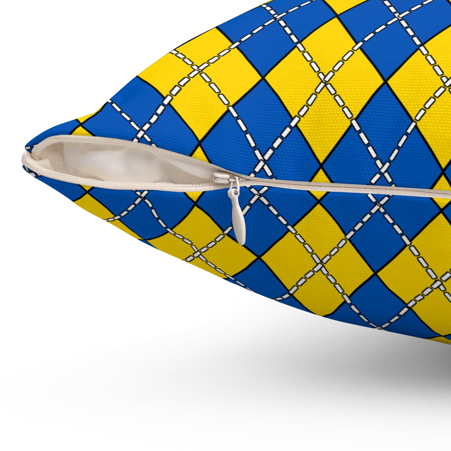 Ukraine Retro Argyle Cushion Pillow