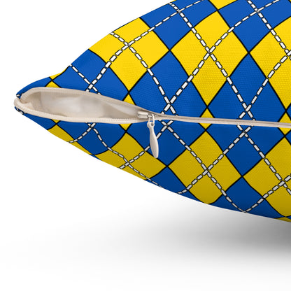 Ukraine Retro Argyle Cushion Pillow