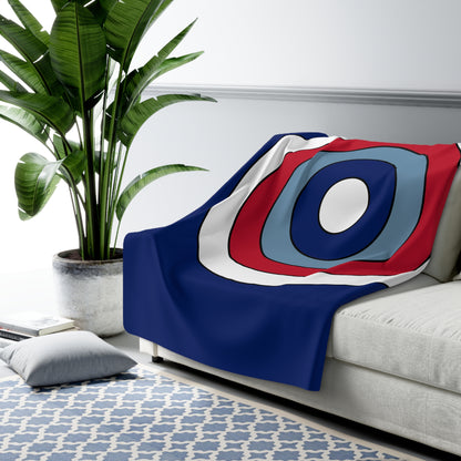 Falkland Islands Retro Target Blanket Throw