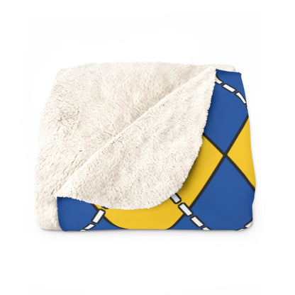 Aland Islands Retro Argyle Blanket Throw
