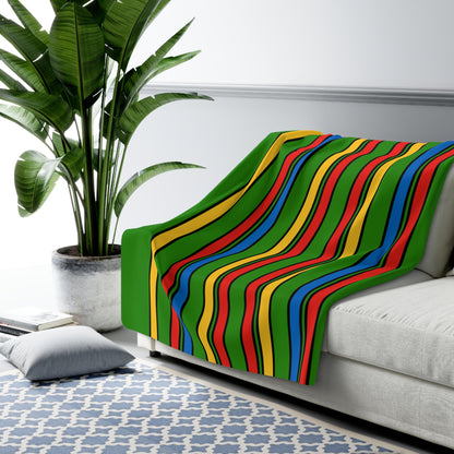 Ethiopia Retro Stripes Blanket Throw