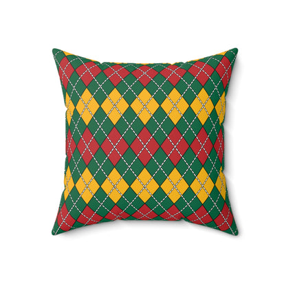 Lithuania Retro Argyle Cushion Pillow