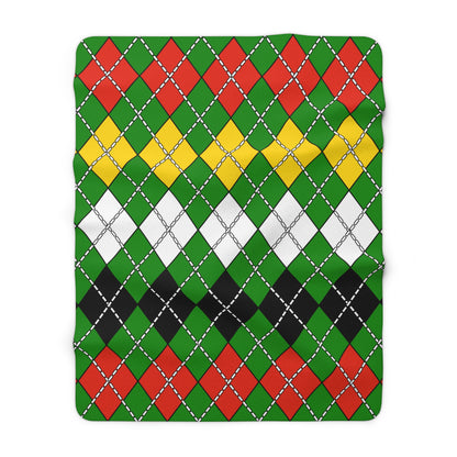 Dominica Retro Argyle Blanket Throw