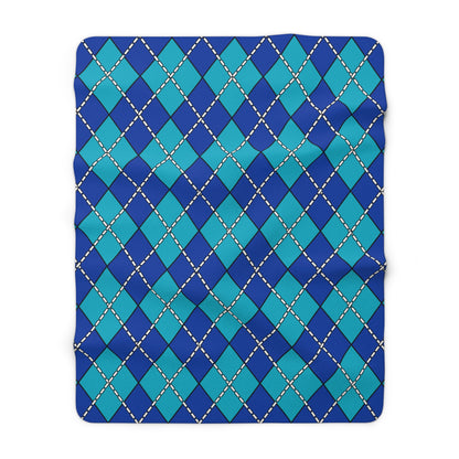 Pacific Islands Retro Argyle Blanket Throw