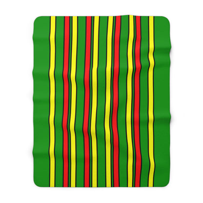 Guinea Retro Stripes Blanket Throw