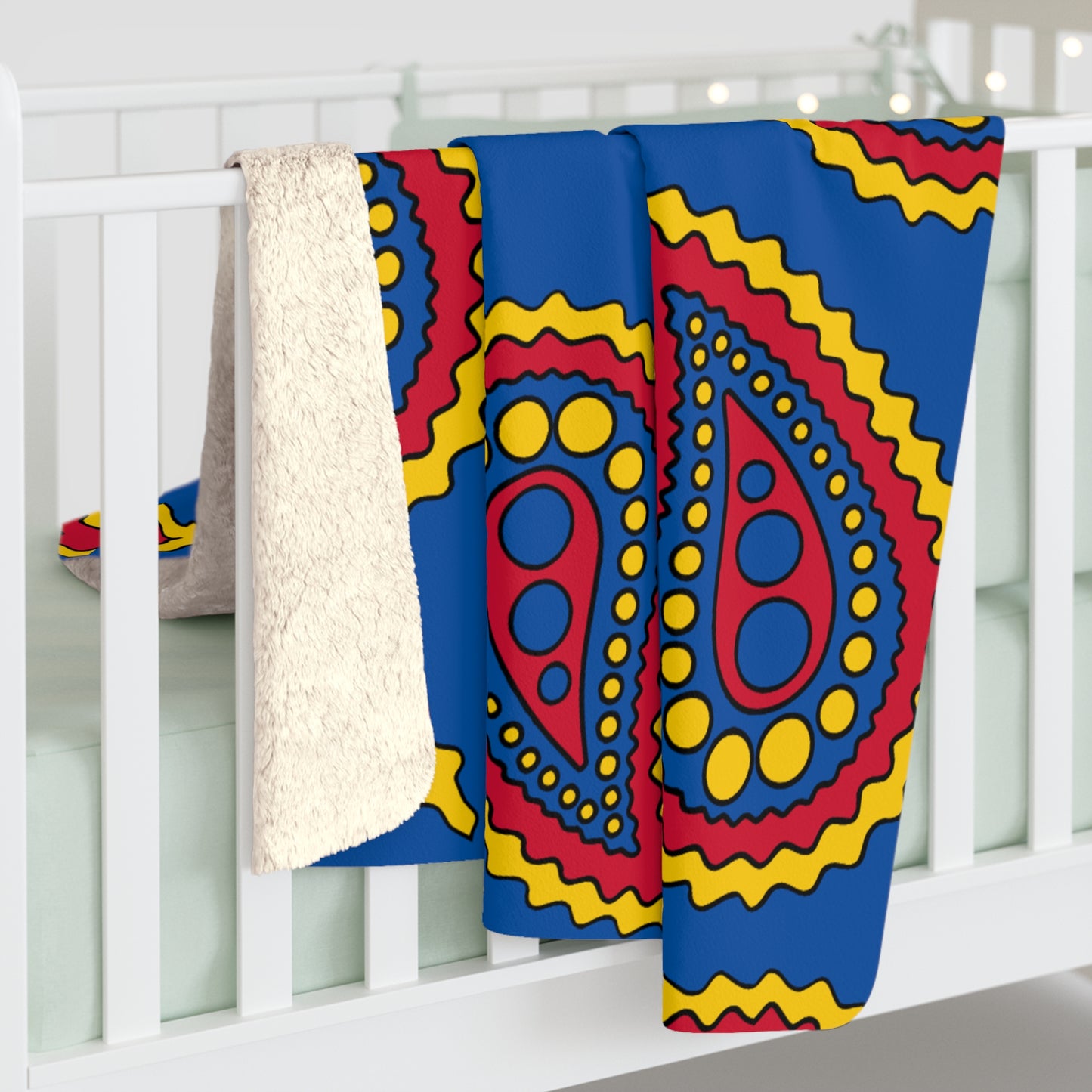 Aland Islands Retro Paisley Blanket Throw