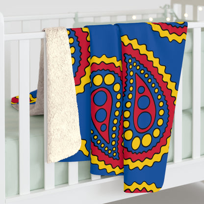 Aland Islands Retro Paisley Blanket Throw