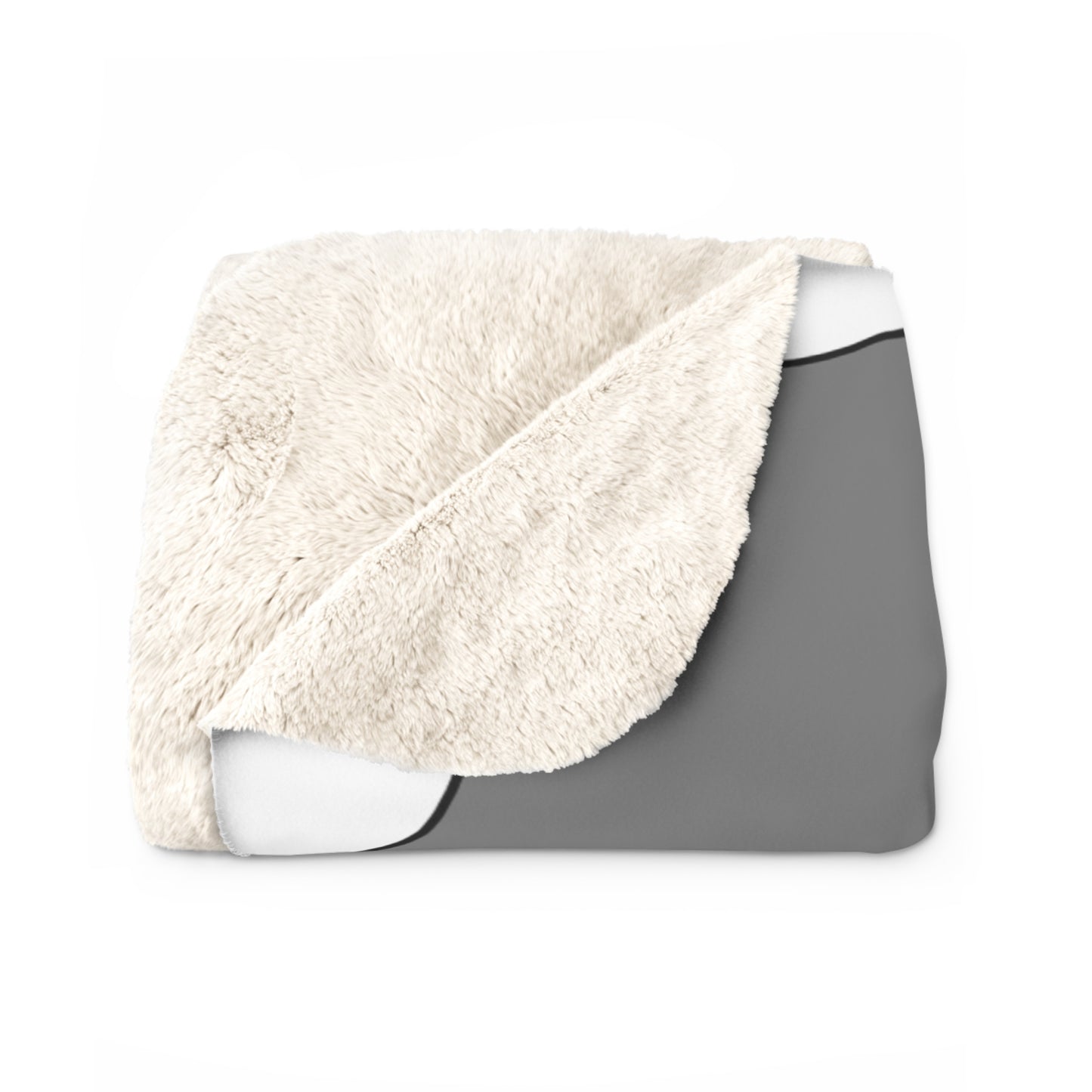 Grey, White Retro Polka Dots Blanket Throw
