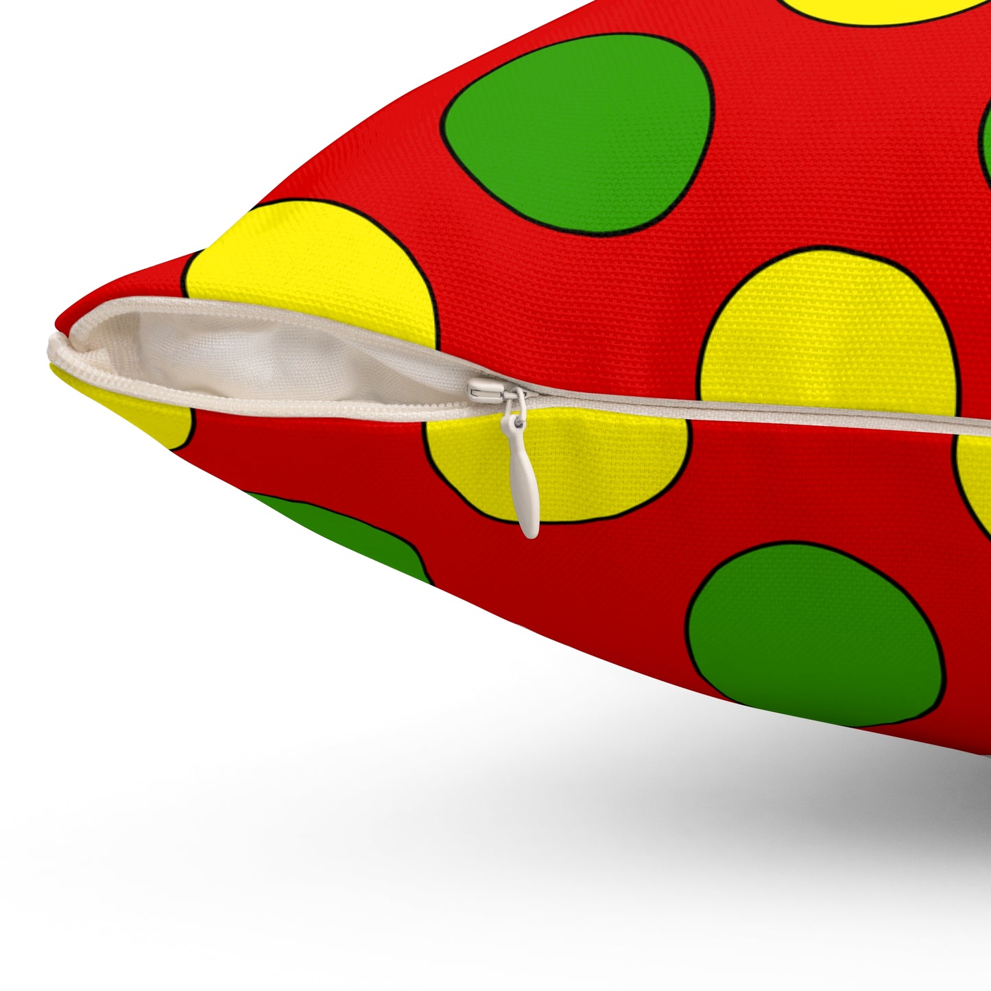 Burkina Faso Retro Polka Dots Cushion Pillow